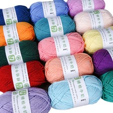 43colors 50g High Quality 4ply Baby Wool Cotton Knitting Crochet Yarn DIY Crafts