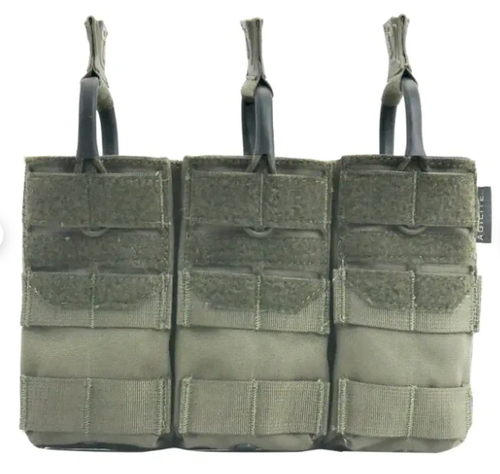 Agilite AG3 Molle 5.56 Triple Magazine Mag Pouch Ranger Green - Picture 2 of 3