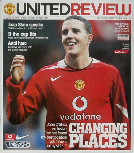 MANCHESTER UNITED MAN UTD v SOUTHAMPTON PREMIER LEAGUE 2004/05 MINT - 第 1/1 張圖片
