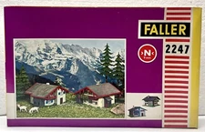 Vintage Faller N Scale 2247 Farm Houses To Construct Set Of Two Houses