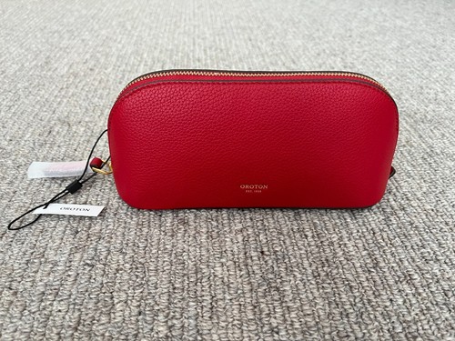OROTON Women's Small Beauty Accessories Case Dark Ruby Red NEW! RRP $80!!