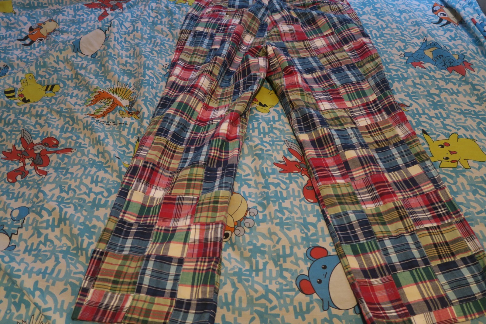 VTG Orvis Patchwork Madras Plaid Multicolor Golf … - image 8