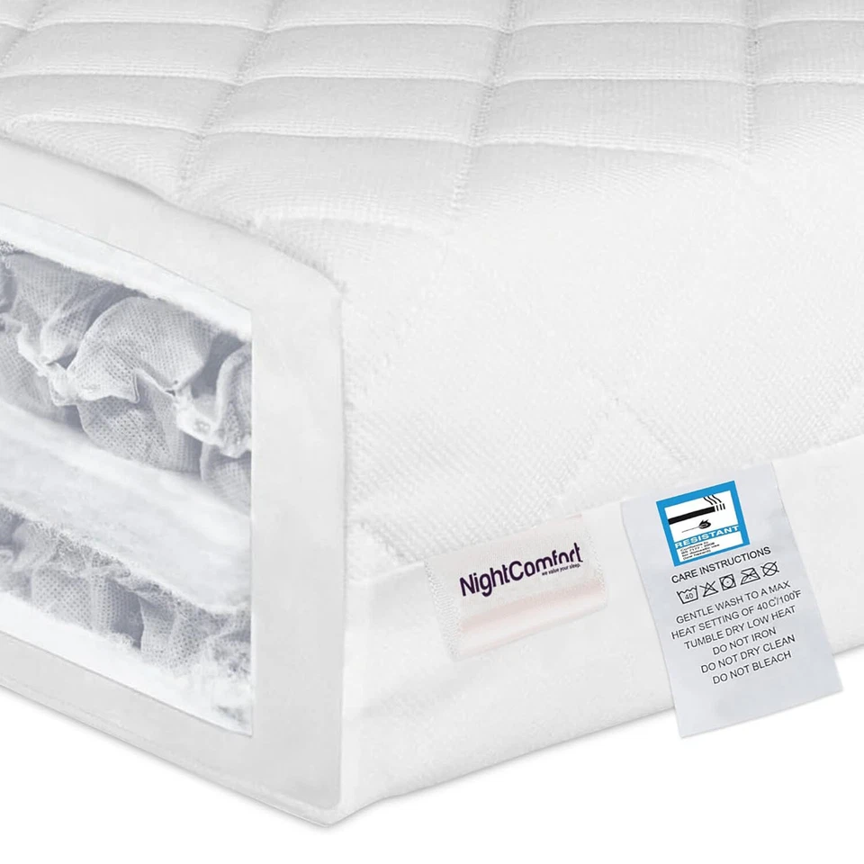 NightComfort Eco Pocket Spring Toddler Cot Bed Mattress - Single/Double Layered - Image 3 of 4