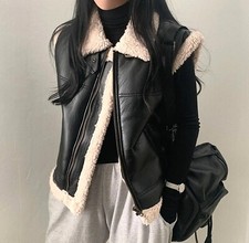 GILET MONTONE PELLICCIA ECO GIUBBOTTO GIACCA CROP SHERPA PECORA LANA OVERSIZE