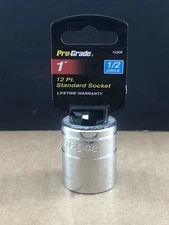 Pro Grade 1”, 1/2” Drive 12 Pt Socket, #14209 COMBINED SHIP $1 PER MULT