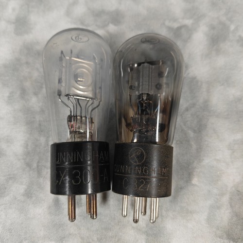 Vintage Cunningham CX-300-A & C327 Vacuum Tubes Pair – Collectible Bulbs - Picture 6 of 6