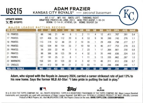 2024 TOPPS UPDATE 176-350 PICK YOUR CARDS TO COMPLETE YOUR SET - Picture 82 of 349