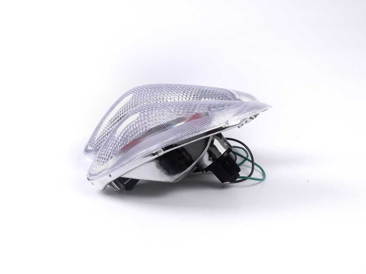 Topzone Moto Clear Motorcycle Turn Signal Lights With Bulb - Front Replacement For Suzuki Katana 1997-2007 Models
