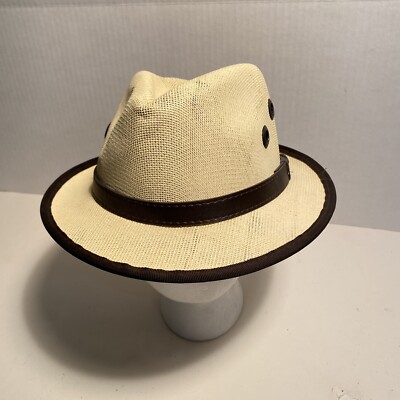 NWOT Royal Road Trading Co. Hat Vintage Royal Road Trading Co Nautical Straw Sun Hat, Updo  main image 4