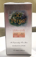 FEIYA UVA 100  UVB 30 SPF SUNBLOCK LOTION SUNSCREEN 60ML GENUINE