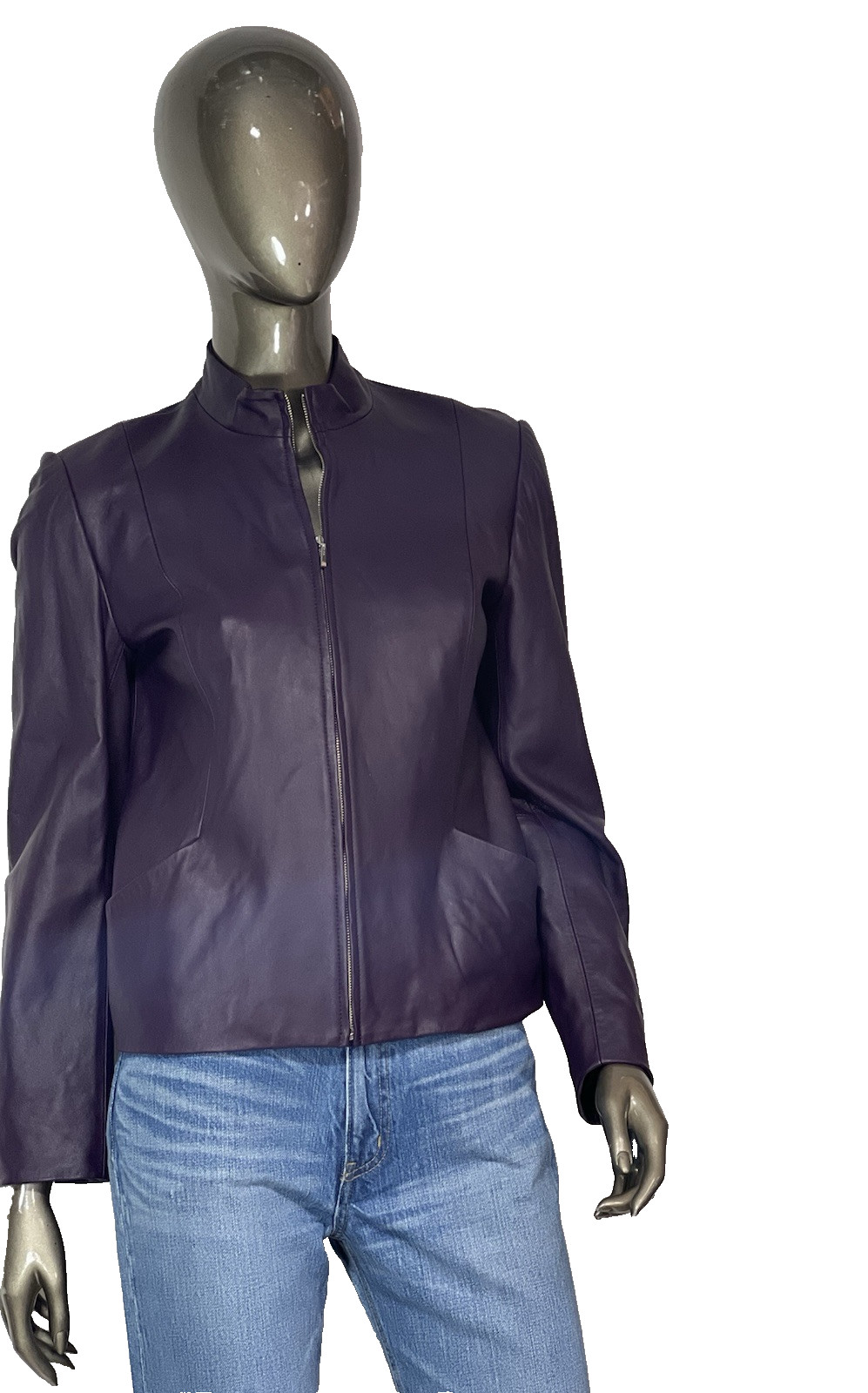 Pendleton Jacket Women's Size Small Purple Leathe… - image 12