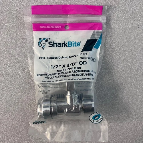 SharkBite PEX Copper/Cuivre CPVC PE-RT 1/2" X 3/8" OD