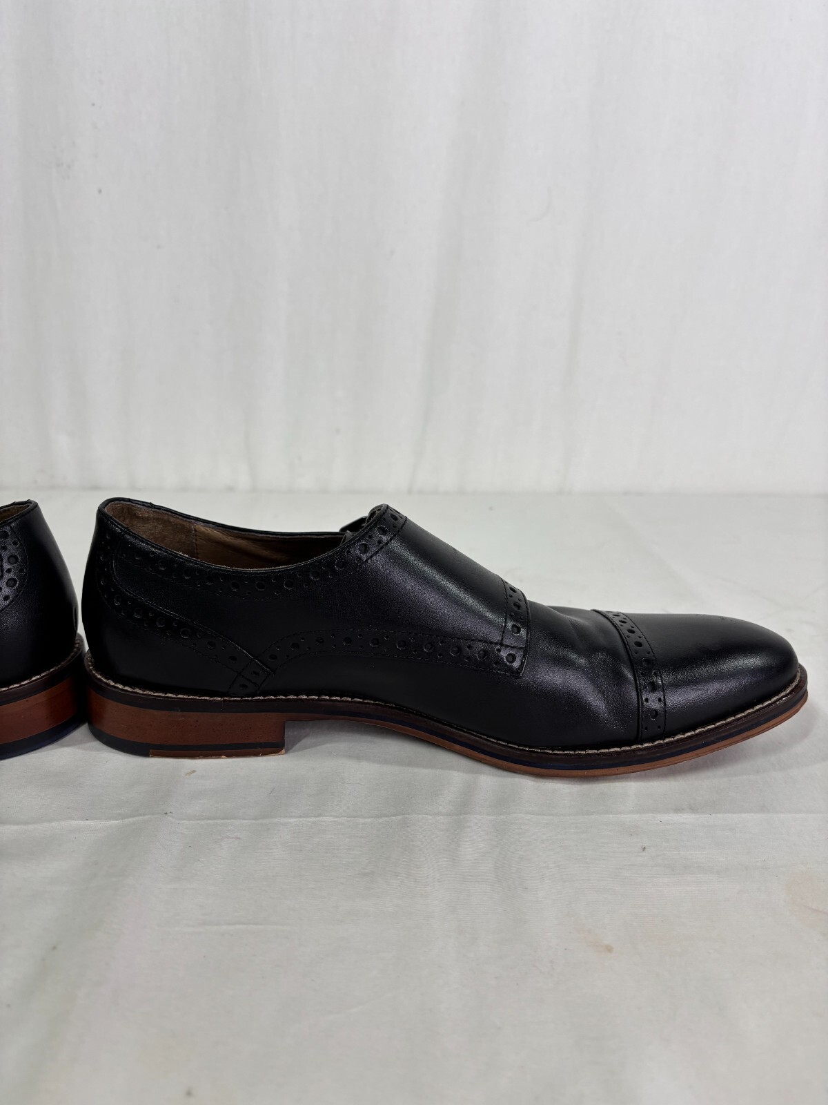 Johnston & Murphy Black Monk Strap Mens Leather S… - image 6