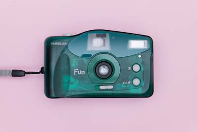 Traveler FUN Translucent Green Point and Shoot 35mm Compact Film Camera