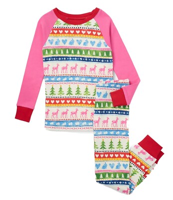Hatley Schlafanzug Mädchen - Weihnachten Wintermuster - aus Biobaumwolle