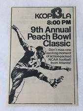 1976 small KCOP tv college football ad ~ PEACH BOWL ~ North Carolina vs Kentucky