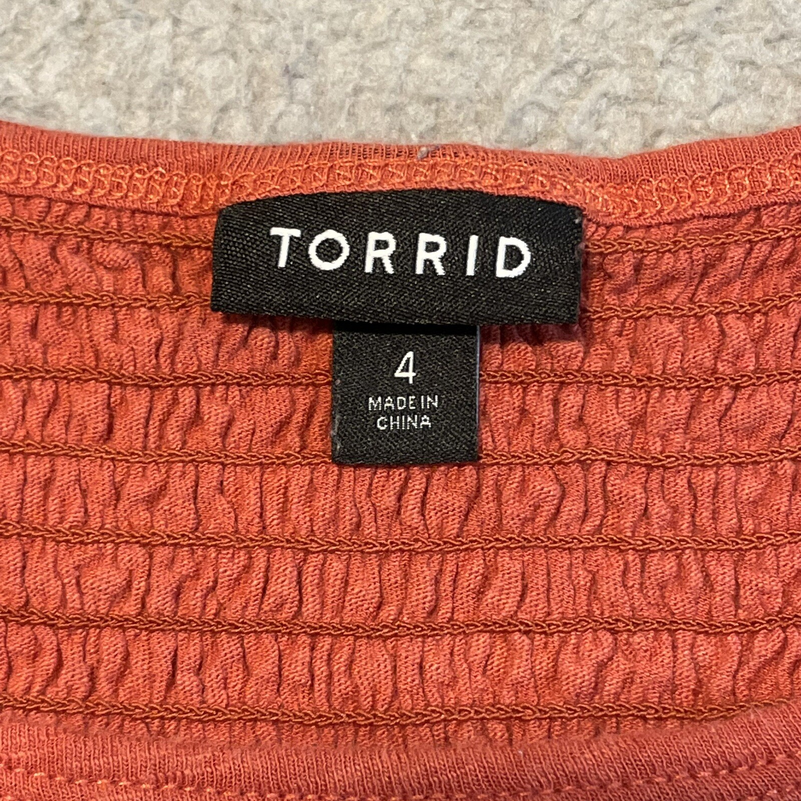 Torrid Women's Size 4 Basic  Orange Solid Cotton … - image 5