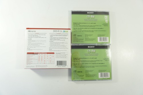 Memorex Double Layer DVD+R DL 3 Pack 8.5Gb 240Min 2.4X + 2 Pack Sony CD-RW 700MB - Picture 2 of 2