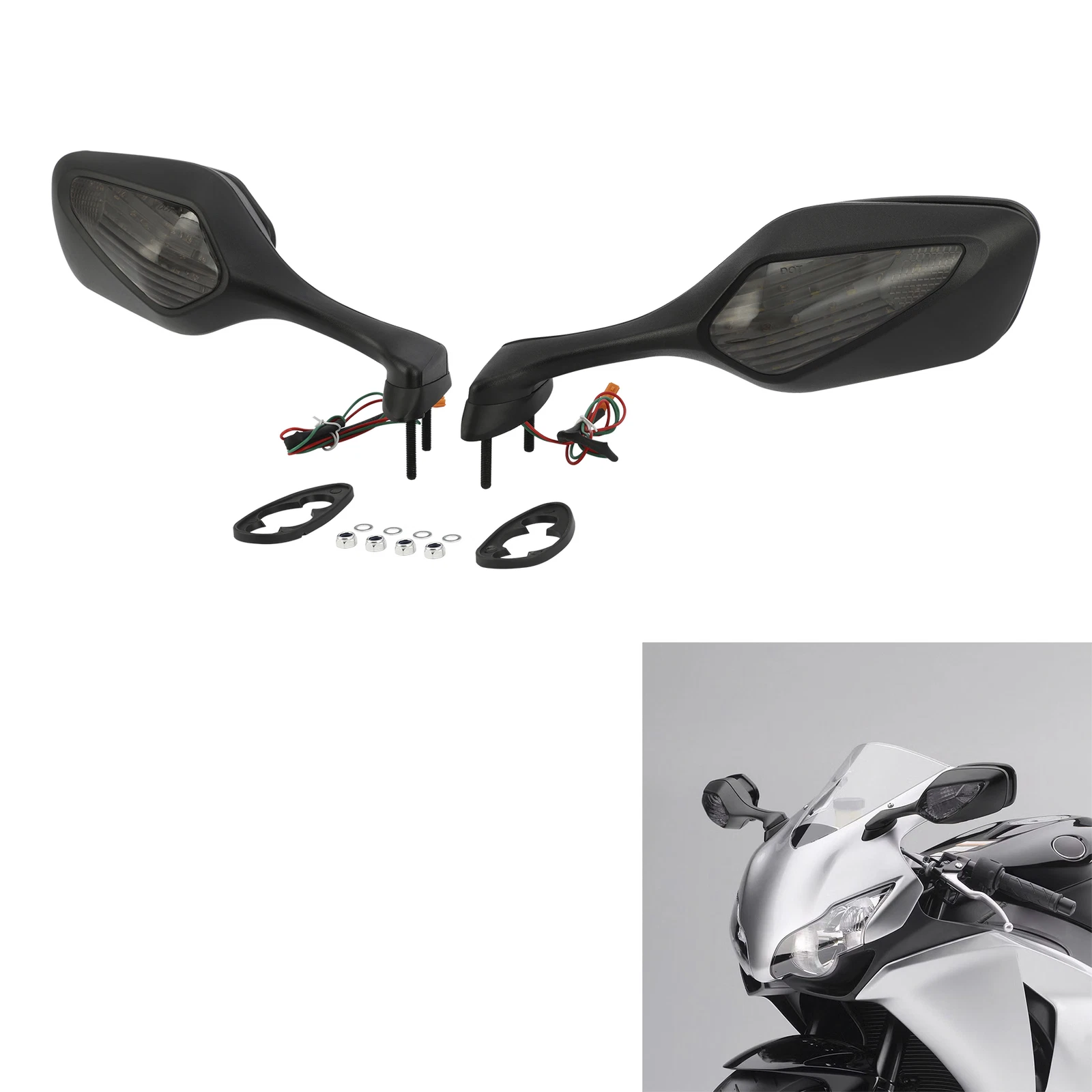 Rear View Mirrors LED Turn Signal For Honda CBR1000RR CBR1000 RR 2008-2016 2015
Opens in a new windo