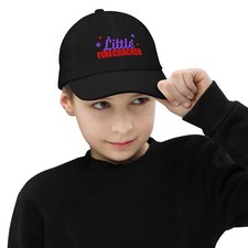 Little Firecracker Kids Hat / Embroidered Youth Baseball Cap 4th of July