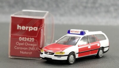 VTG HERPA 1:87 OPEL OMEGA CARAVAN NOTARTZ 042420 IN ORIGINAL PACKAGE GERMANY