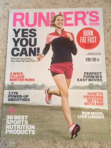 RUNNER'S WORLD MAGAZINE FEBRUARY 2019 - "YES YOU CAN" - "RUN MORE LIVE LONGER" - 第 1/1 張圖片