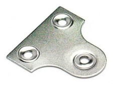 Chrome Glass Mirror Picture Hanging Plates Round Flat Chrome Plated 32mm Silver