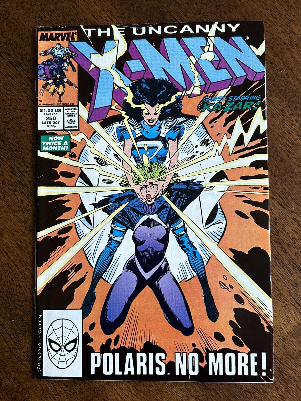 UNCANNY X-MEN #250 (1989) | Marc Silvestri Cover | KEY! 1st App. of WORM!