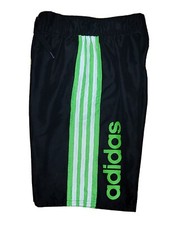 Adidas Youth Small 6-8 yrs Black/Green Lined Shorts/Swim Trunks