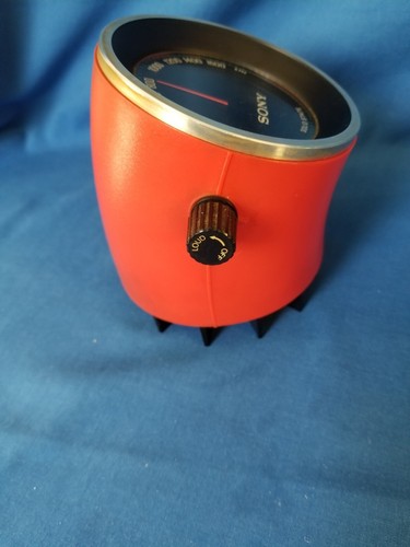Vtg Sony TR-1824 Solid State Radio 6 Transistors Speedometer Style Red Works '76 - Picture 2 of 8