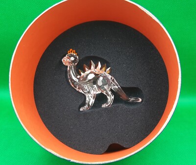 Swarovski Dinosaur with Colourful Crystal Comb & Plates