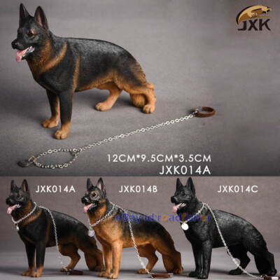 JXK 1/12 German Shepherd Dog Figure Animal Model Canidae Collector