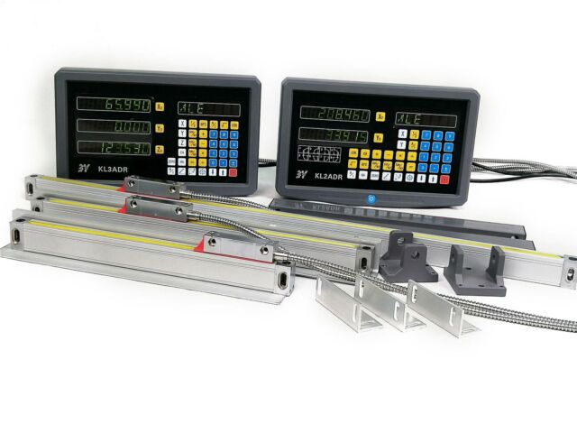 3 Axis DRO Digital Readout Display Milling Lathe Machine Tool US Plug Linear Scale 50-300mm