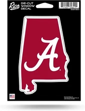 Alabama Crimson Tide Decal 5"x6" Perfect Cut State Decal ROLL TIDE