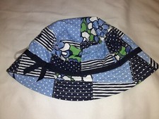 Gymboree 2016 Spring Prep Multi Blue Quilt Pattern Hat Sunhat 12 24 Months Nwot