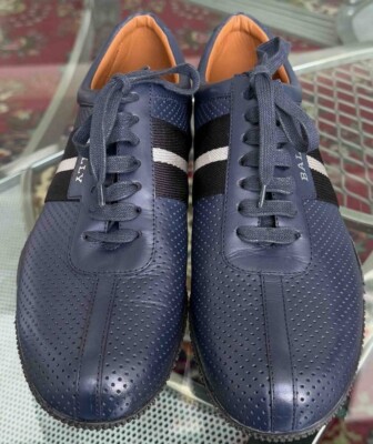 Bally Frenz Men's Perforated Leather Sneakers MSRP $535 NEW MEN SZ