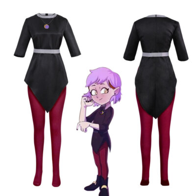 Cosplay The Owl House Amity Kostüme Kleid Leggings Halloween Karneval Anzüge