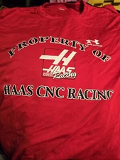 Property Of HAAS cnc Racing Red Under Armour T-shirt XXL