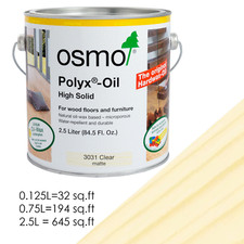 OSMO 3031 Polyx Oil CLEAR MATTE Wax Interior Water Repellent Wood Finish