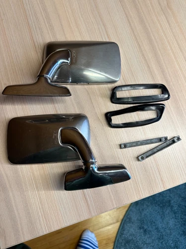 BMW original door mirror chrome left right 17043 1821793.1 1821794.1 E21 E12 E10