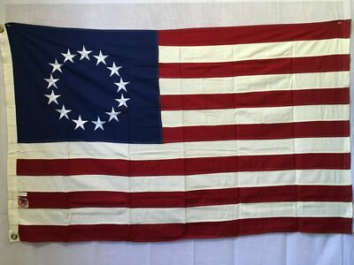 Betsy Ross 100% Cotton 2X3 Flag Embroidered Parotic Sewn Stars & Stripes USA