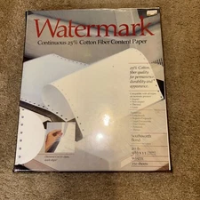 Vintage Southworth Paper  Watermark  Continuous  25% Cotton Fiber Content Paper