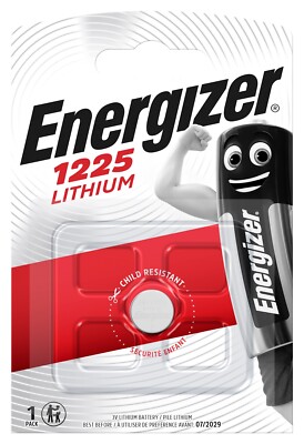 10 x Energizer CR 1225 BR1225 3V Lithium Batterie Knopfzelle 48mAh im Blister 