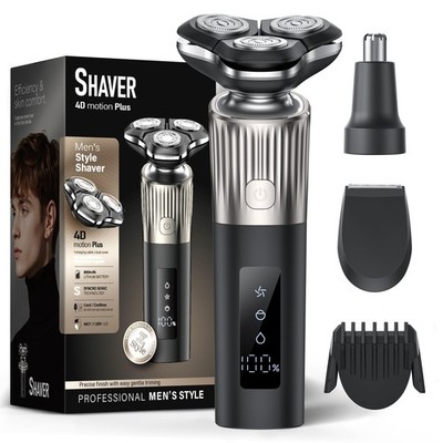 Electric Razor for Men 8011 Series, 4D Floating Rotary Head, IPX7 Waterproof ...
