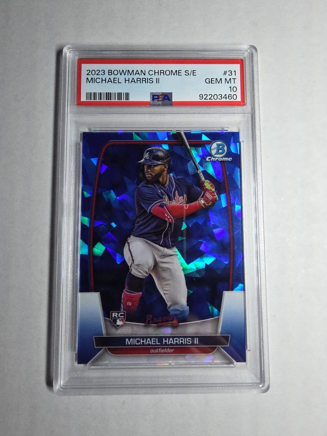 Michael Harris II (RC) 2023 Bowman Chrome Sapphire  ⚾️PSA💎10⚾️ #31 Braves