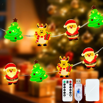 Christmas Mini String Lights,16 FT 30 LED USB Plug in Powered and Battery Operat
