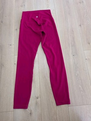 Lululemon Align Pant II *25'' Ruby Red Fuchsia Pink Size 4 W5BEJS