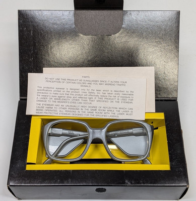 Laser Vision Safety Glasses OD 10+ @ 10600 nm Model# L208 - Made in Germany