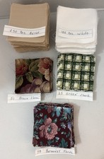 Lot Of 569 Fabric Pieces 3  X3  Squares Cotton Various Colors And Patterns New 
