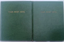 Lot Of 2 Green Whitman Year Mint Sets Cent - Half Dollars 9240 Coin Folder Album
